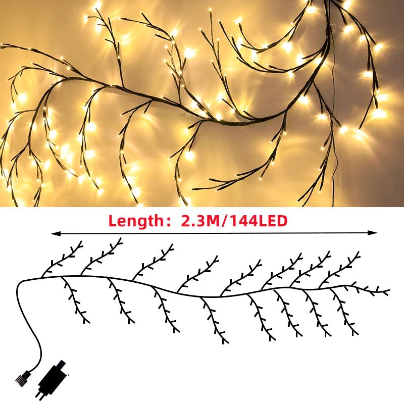 144 - LED Willow Vine Light for Wall Decor - Digwee