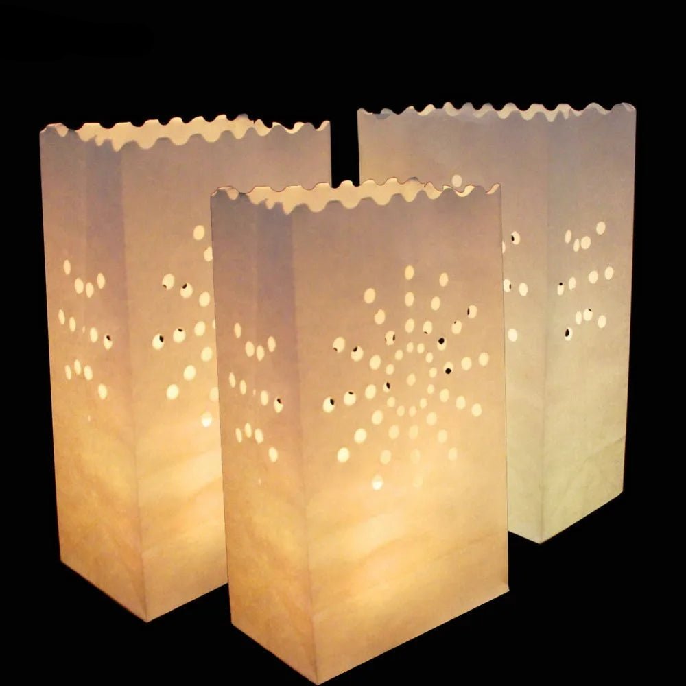 20 Romantic Heart Paper Lantern Candle Bags - Digwee