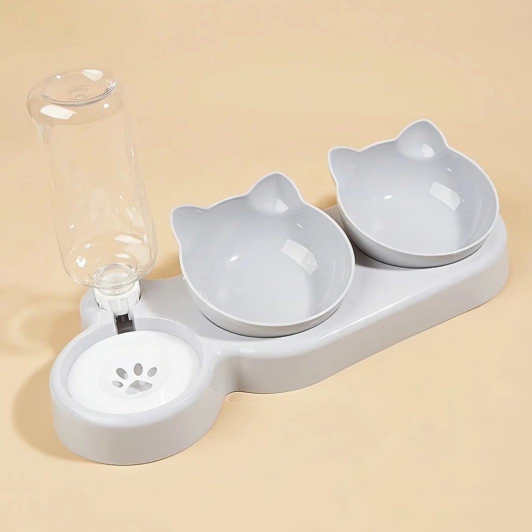 3 - in - 1 Tilted Cat Bowl Set - Digwee