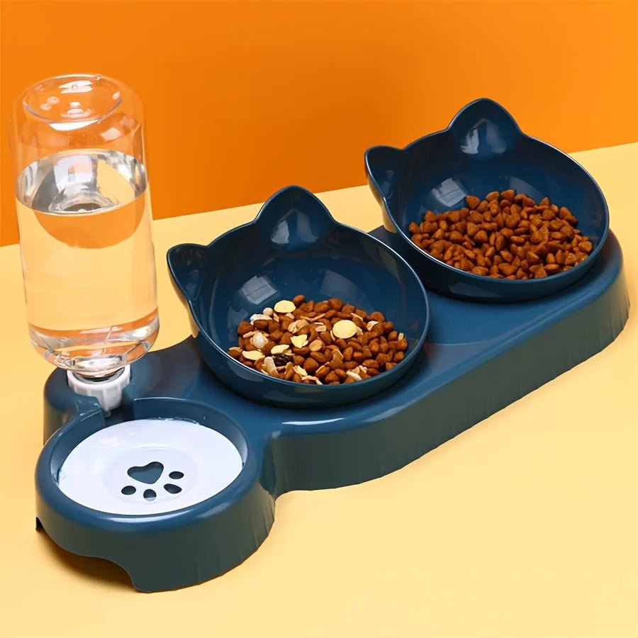 3 - in - 1 Tilted Cat Bowl Set - Digwee