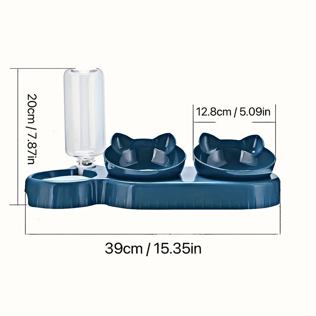 3 - in - 1 Tilted Cat Bowl Set - Digwee