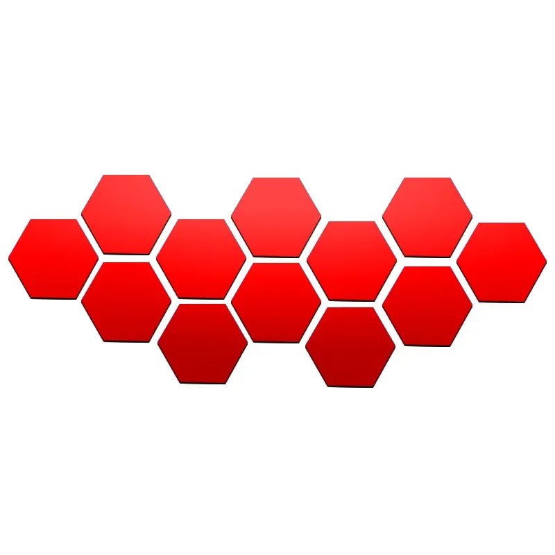 3D Hexagon Acrylic Mirror Wall Stickers - Digwee