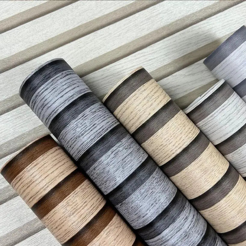 3D Oak Wood Slat Effect PVC Wallpaper Roll - Digwee