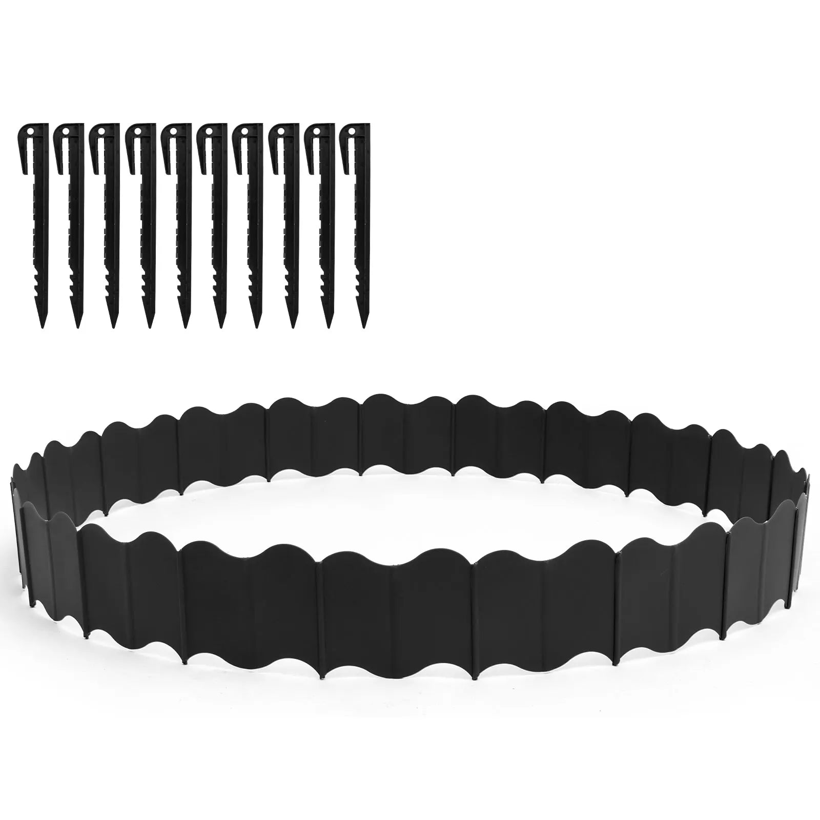 3m DIY Plastic Lawn Edging Garden Fence - Digwee