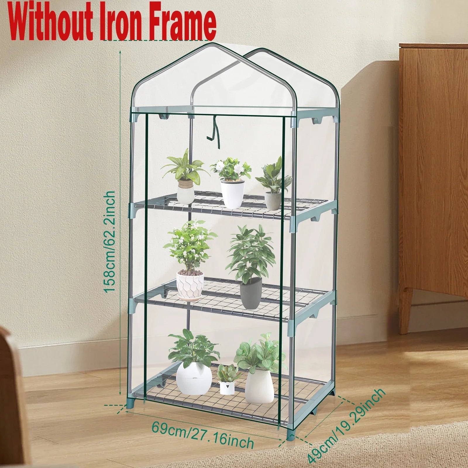 4 - Tier Transparent Walk - In Garden Greenhouse Cover - Digwee