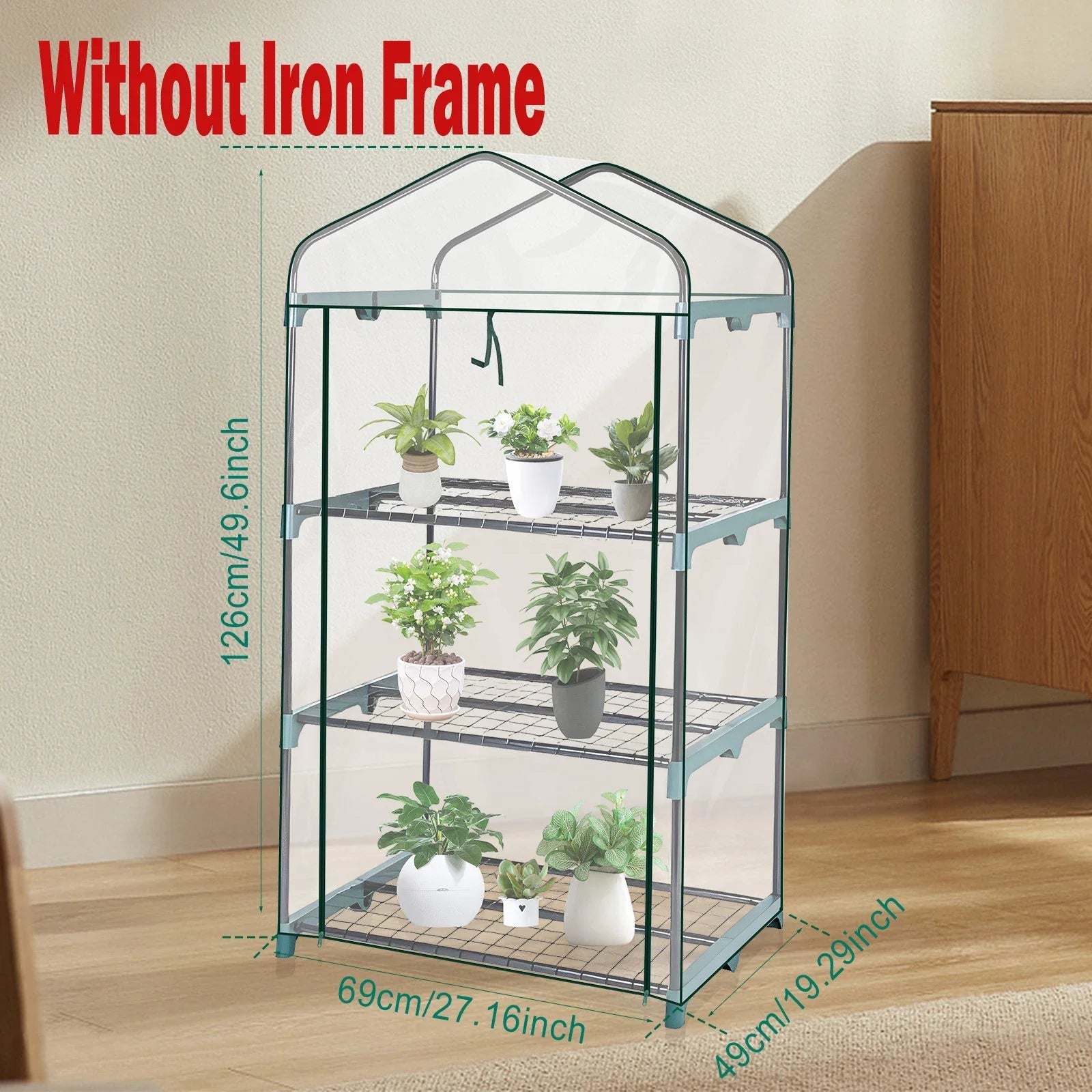 4 - Tier Transparent Walk - In Garden Greenhouse Cover - Digwee