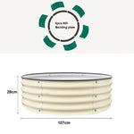 42" Round Metal Raised Garden Bed Planter - Digwee