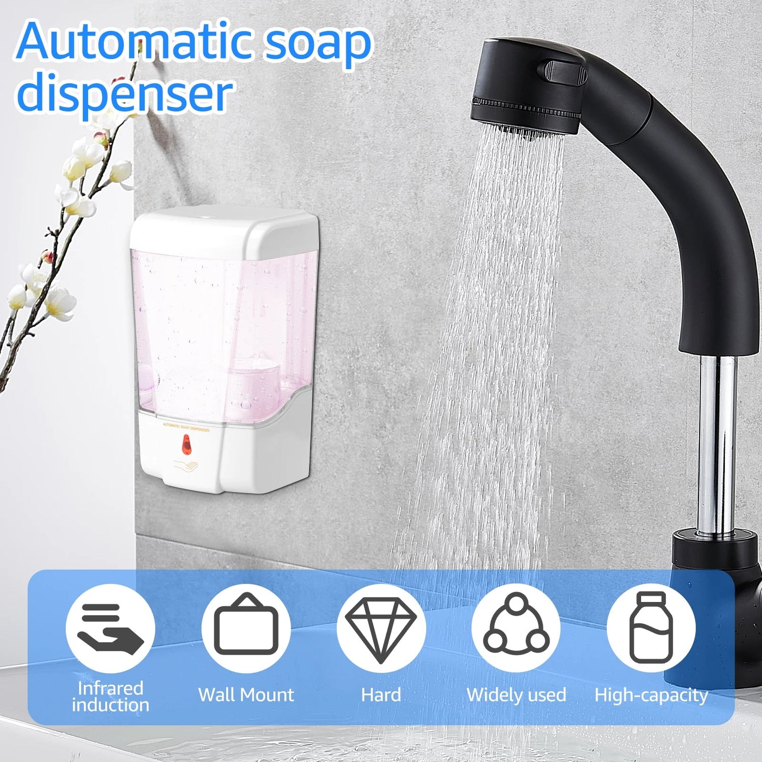 700ml Touchless Wall - Mounted Soap Dispenser - Digwee