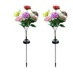 70cm Solar Carnation LED Garden Stake Lights - Digwee