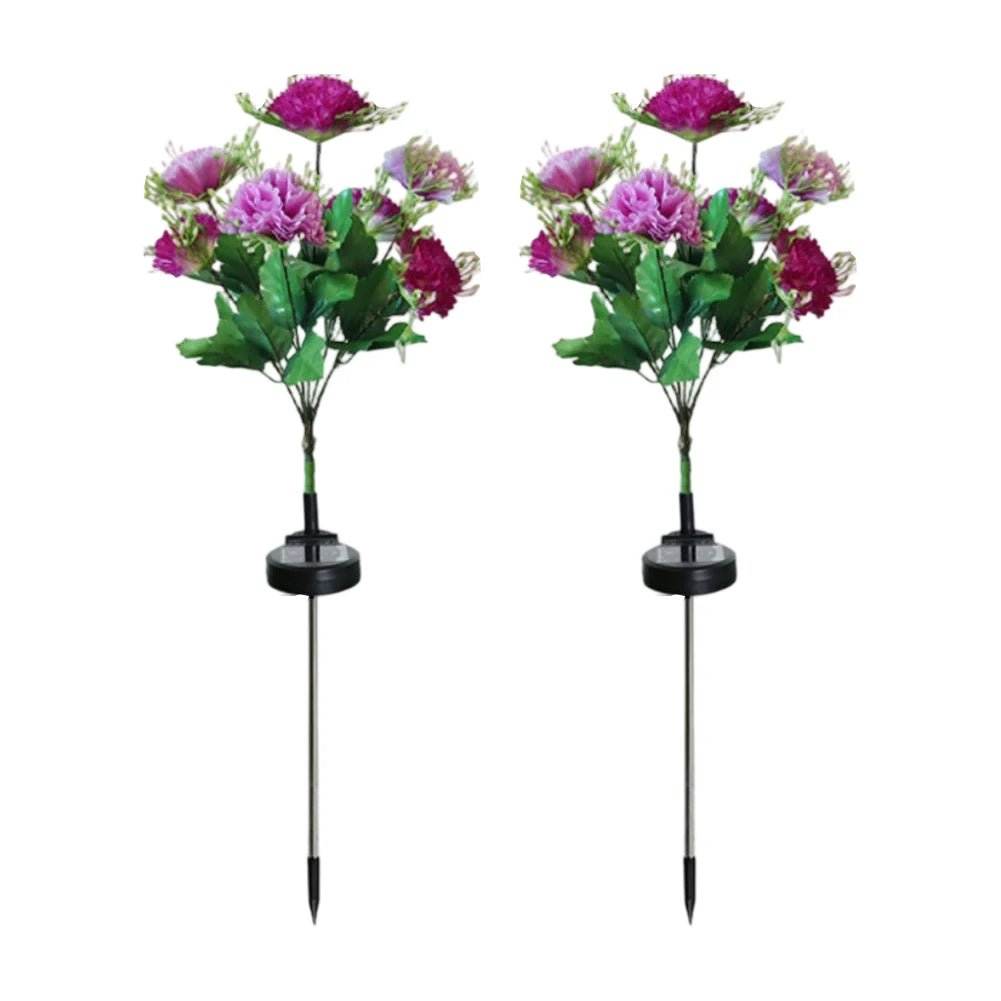 70cm Solar Carnation LED Garden Stake Lights - Digwee