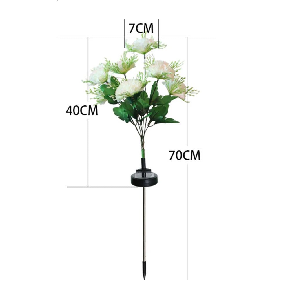 70cm Solar Carnation LED Garden Stake Lights - Digwee