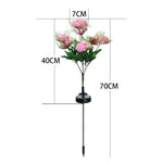 70cm Solar Carnation LED Garden Stake Lights - Digwee