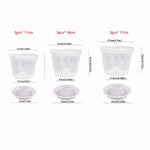 9 - Pack Transparent Orchid Pots with Saucers - Digwee