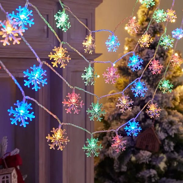 USB Snowflake LED Light String