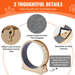 Cat Exercise Wheel — Wooden Silent Running Wheel for Indoor Cats - Digwee