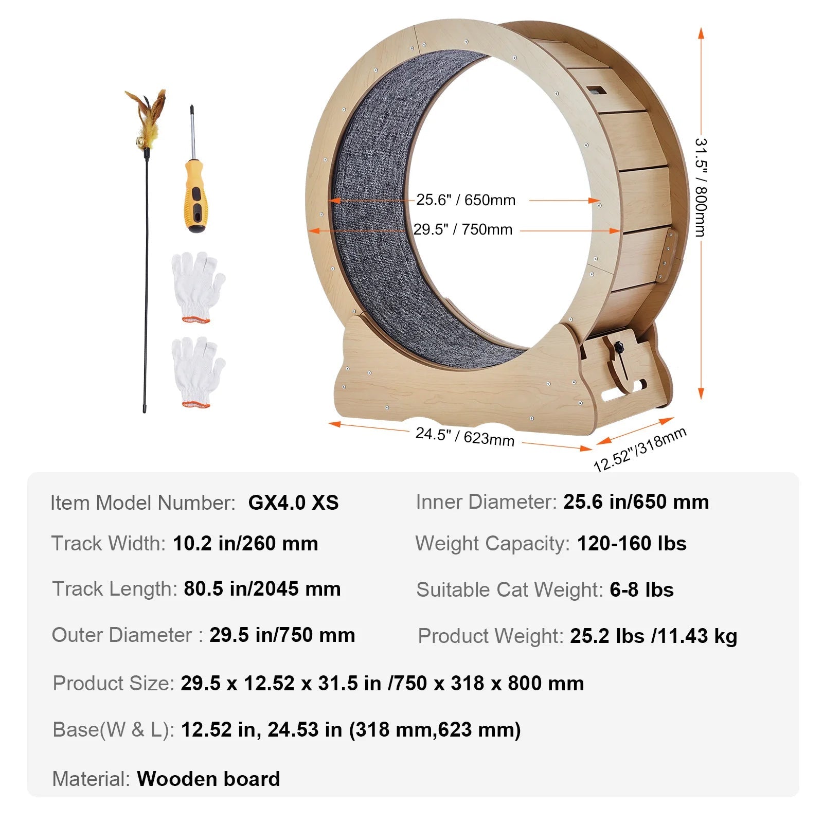 Cat Exercise Wheel — Wooden Silent Running Wheel for Indoor Cats - Digwee
