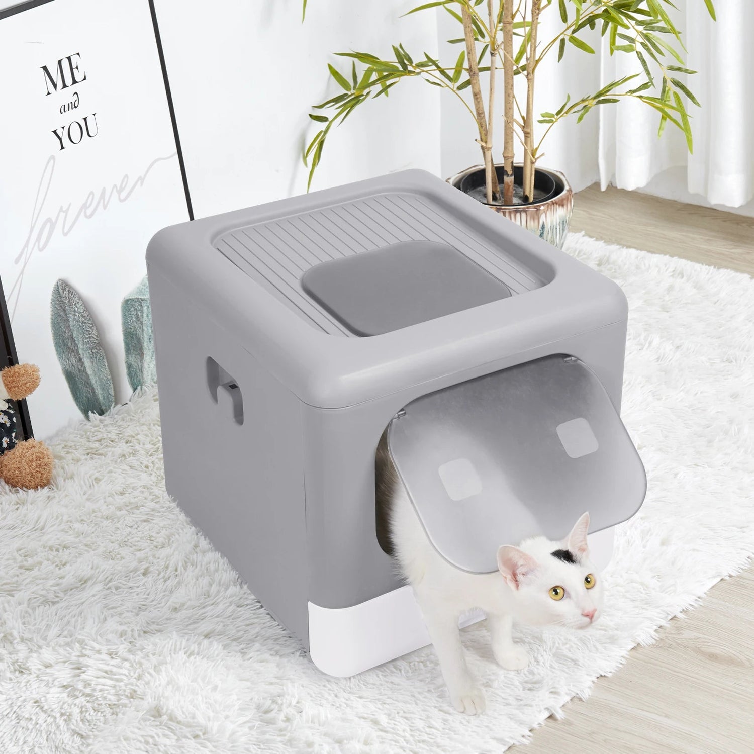 Cat Litter Box with Scoop - Digwee