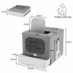 Cat Litter Box with Scoop - Digwee