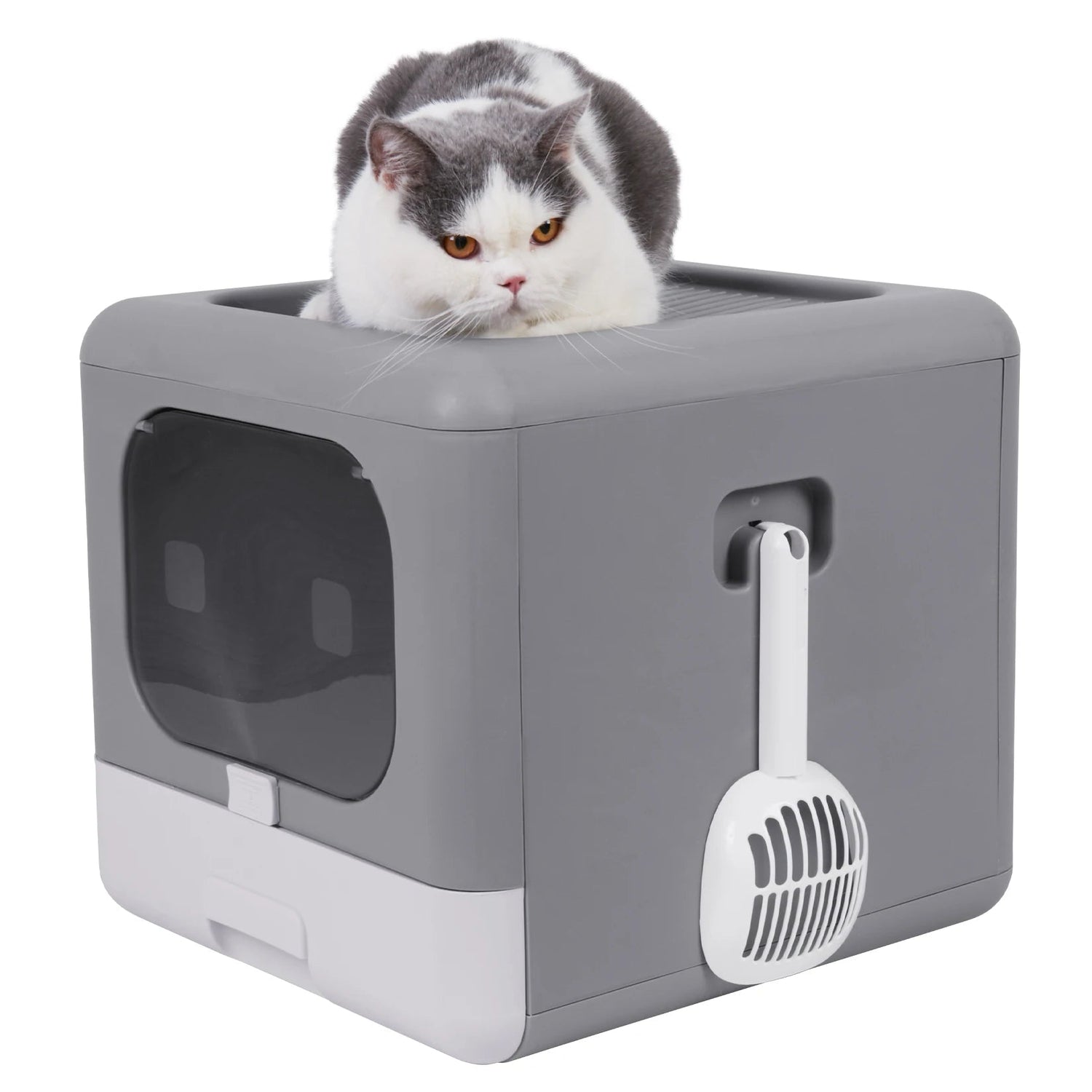 Cat Litter Box with Scoop - Digwee