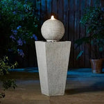 Ceramic Artichoke Pedestal Fountain with LED Light - Digwee