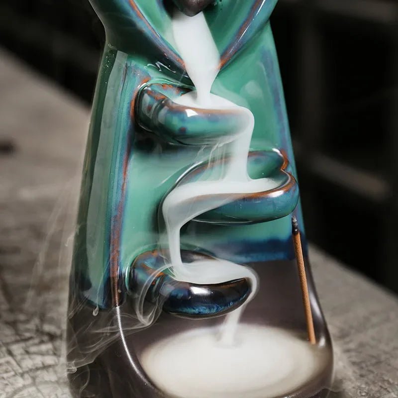 Ceramic Hugging Couple Backflow Incense Burner - Digwee