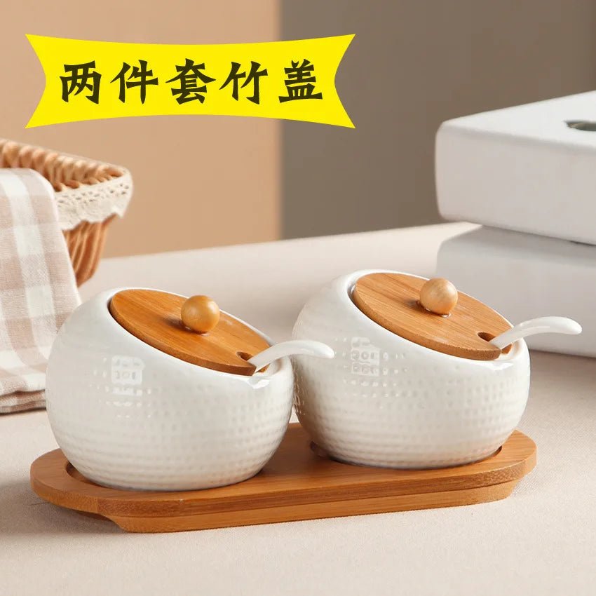 Ceramic Seasoning Jar With Lid - Digwee