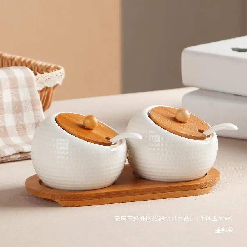 Ceramic Seasoning Jar With Lid - Digwee