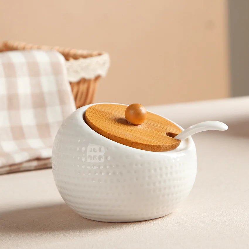 Ceramic Seasoning Jar With Lid - Digwee