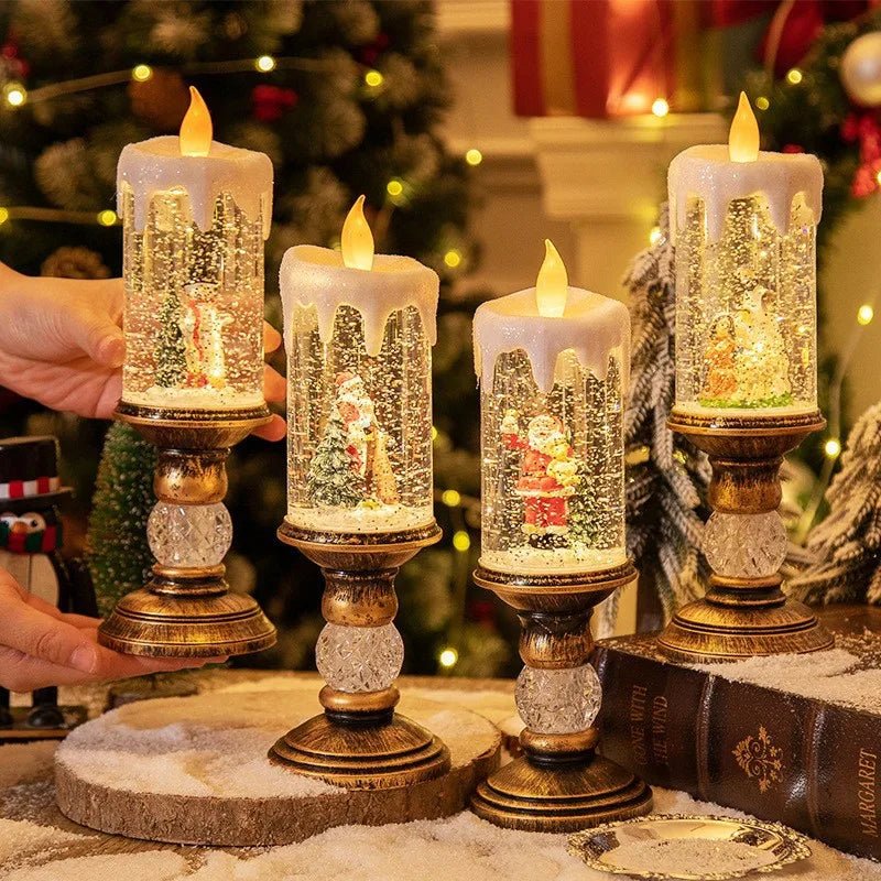Christmas Candles, Crystal Lights, and Snowflake Decor - Digwee