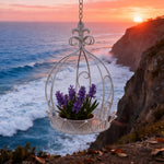 Crown - Shaped Hanging Iron Flower Pot Basket - Digwee