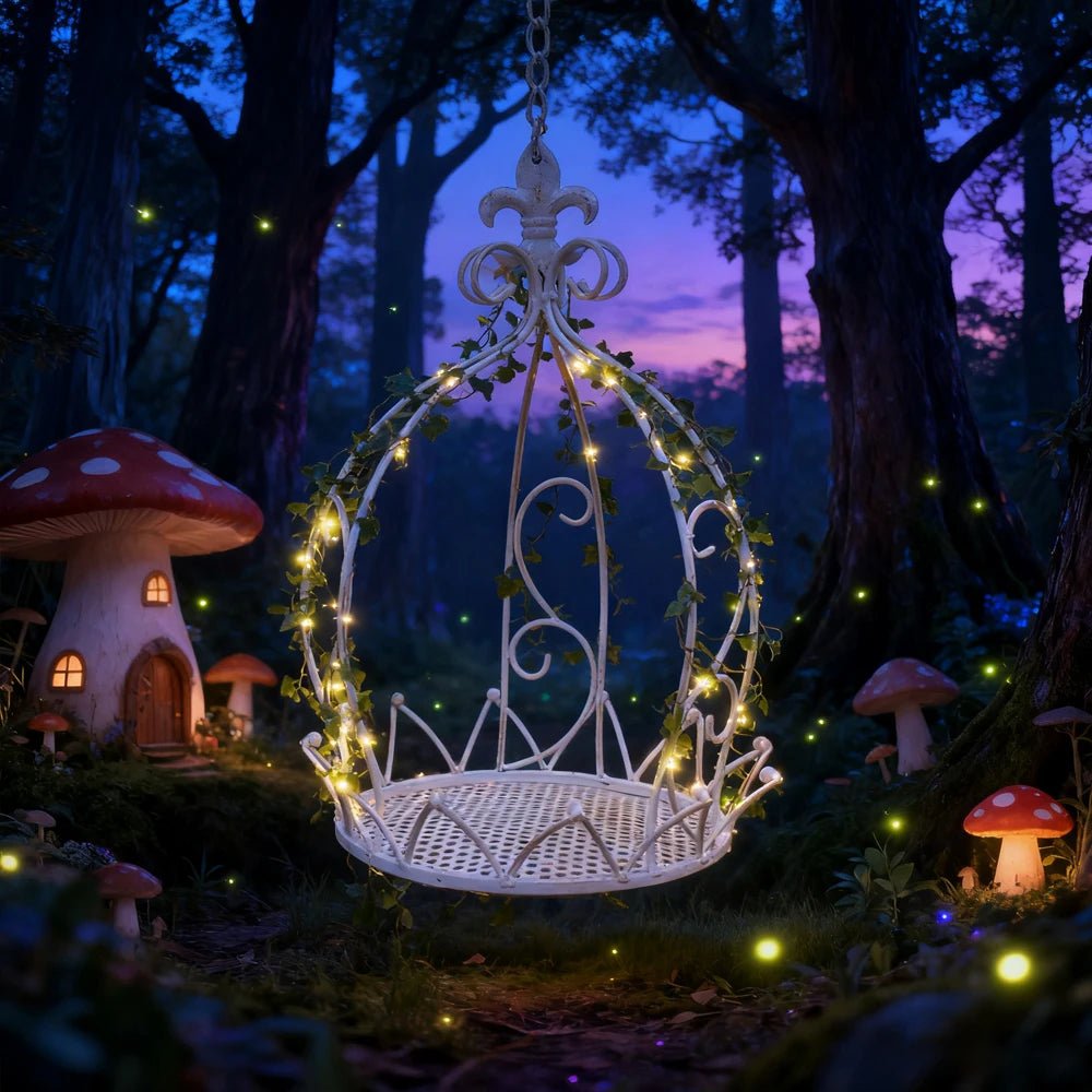 Crown - Shaped Hanging Iron Flower Pot Basket - Digwee