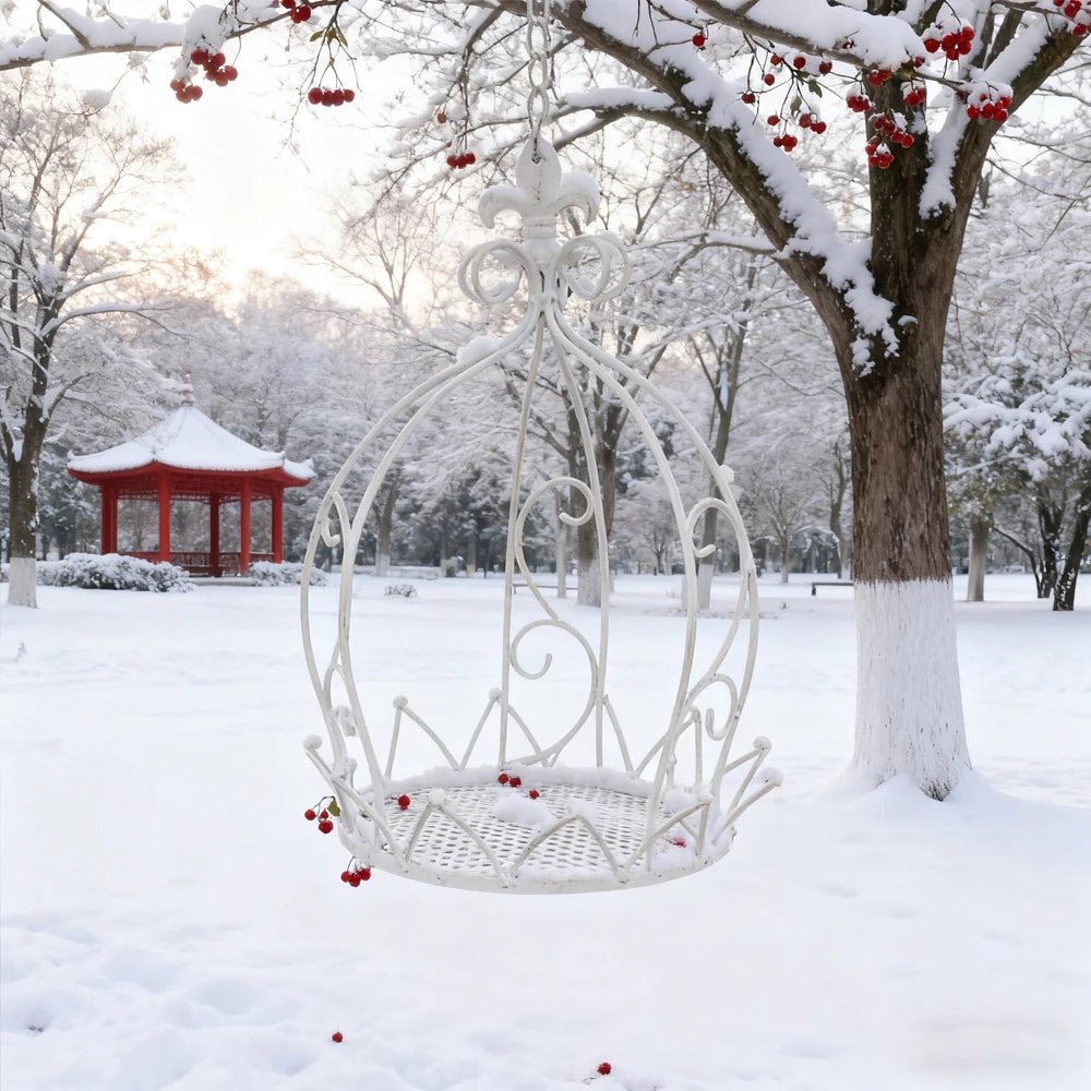 Crown - Shaped Hanging Iron Flower Pot Basket - Digwee