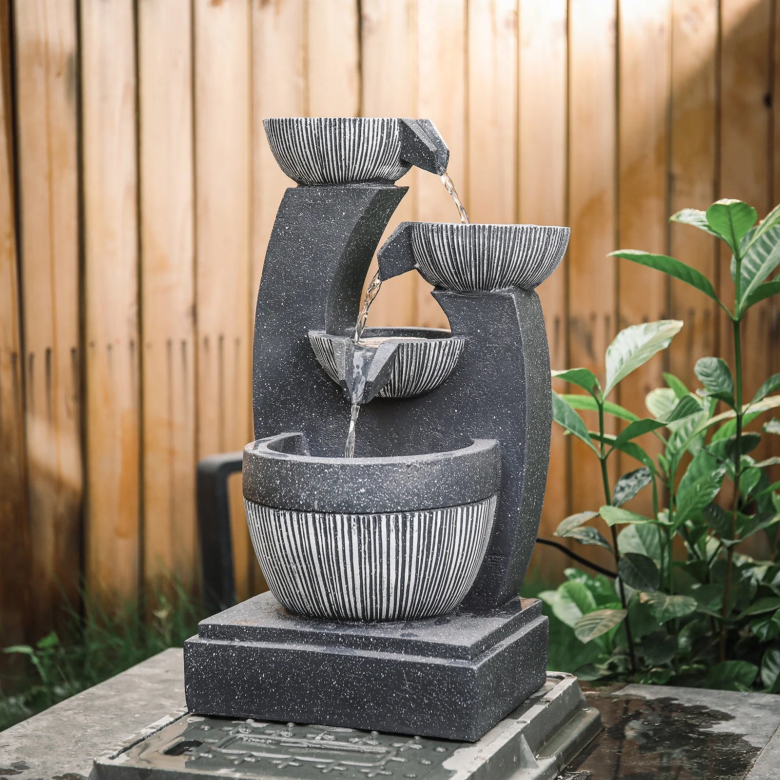 Electric Freestanding Rockery Garden Fountain Decor - Digwee