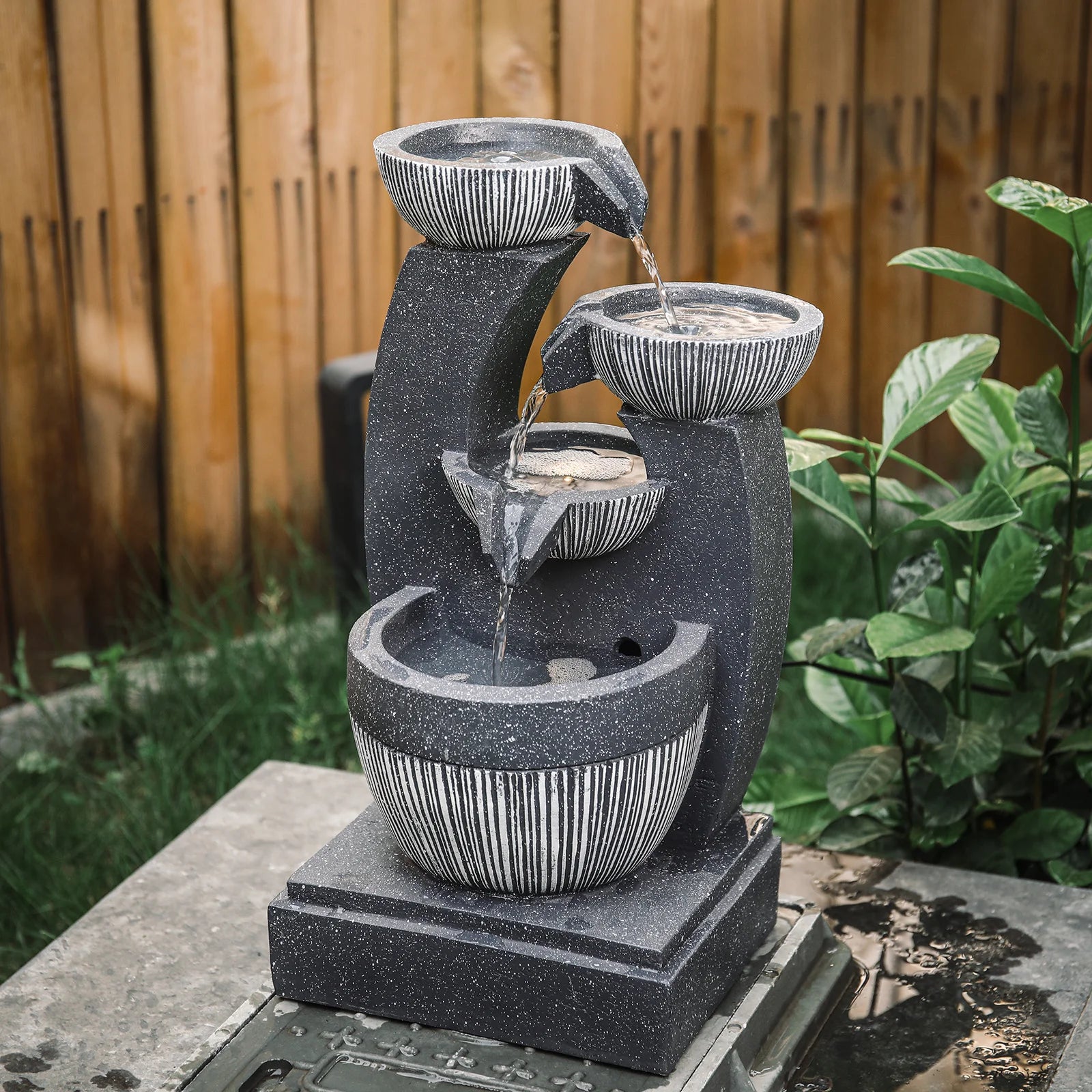 Electric Freestanding Rockery Garden Fountain Decor - Digwee