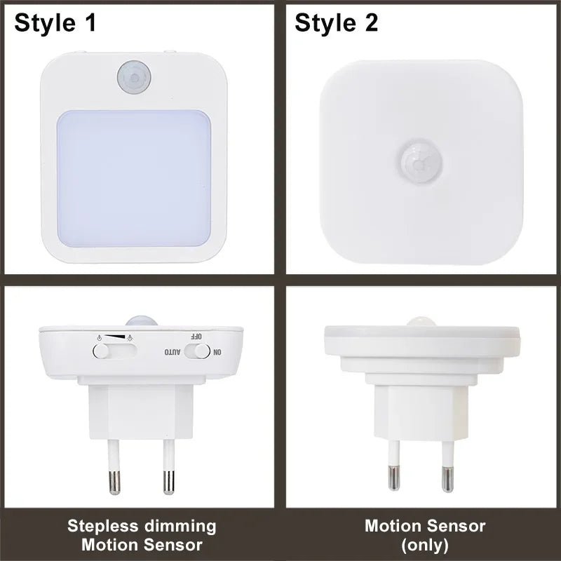 EU Plug LED Motion Sensor Night Light - Digwee
