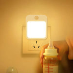 EU Plug LED Motion Sensor Night Light - Digwee