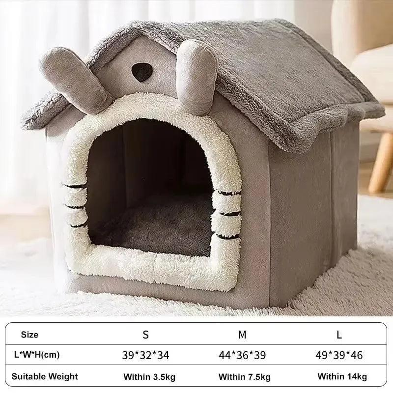 Foldable Winter Pet Cave Bed - Digwee