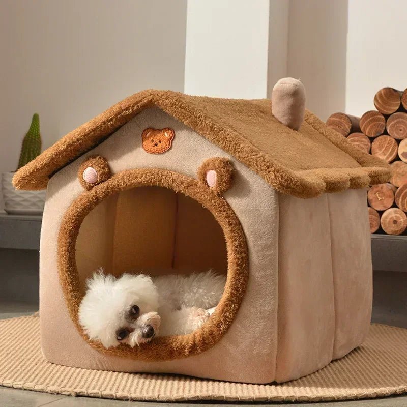 Foldable Winter Pet Cave Bed - Digwee