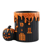 Halloween Witch Pumpkin House Resin Planter - Digwee