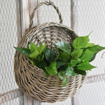 Handmade Rattan Wall - Mounted Flower Basket - Digwee