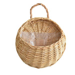 Handmade Rattan Wall - Mounted Flower Basket - Digwee