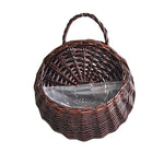 Handmade Rattan Wall - Mounted Flower Basket - Digwee