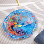 Interactive Cat Water Play Mat – Inflatable Ocean - Themed Sensory Splash Pad - Digwee