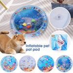 Interactive Cat Water Play Mat – Inflatable Ocean - Themed Sensory Splash Pad - Digwee