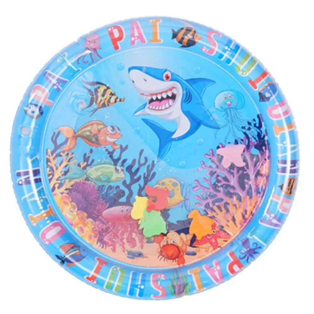 Interactive Cat Water Play Mat – Inflatable Ocean - Themed Sensory Splash Pad - Digwee