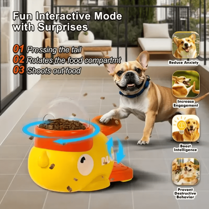 Interactive Duck - Shaped Pet Feeder Toy - Digwee