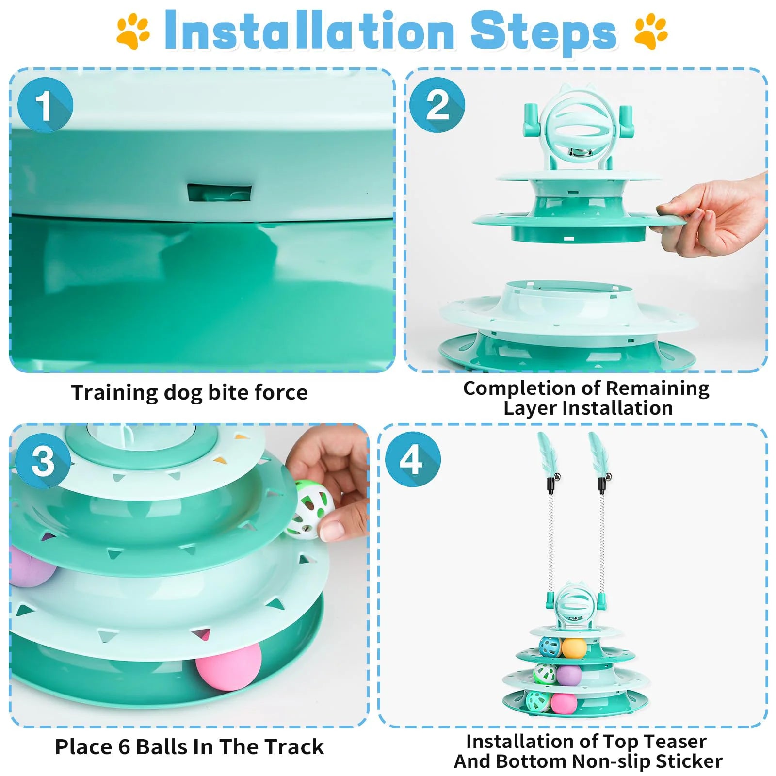 Interactive Spinning Ball Cat Toy - Digwee