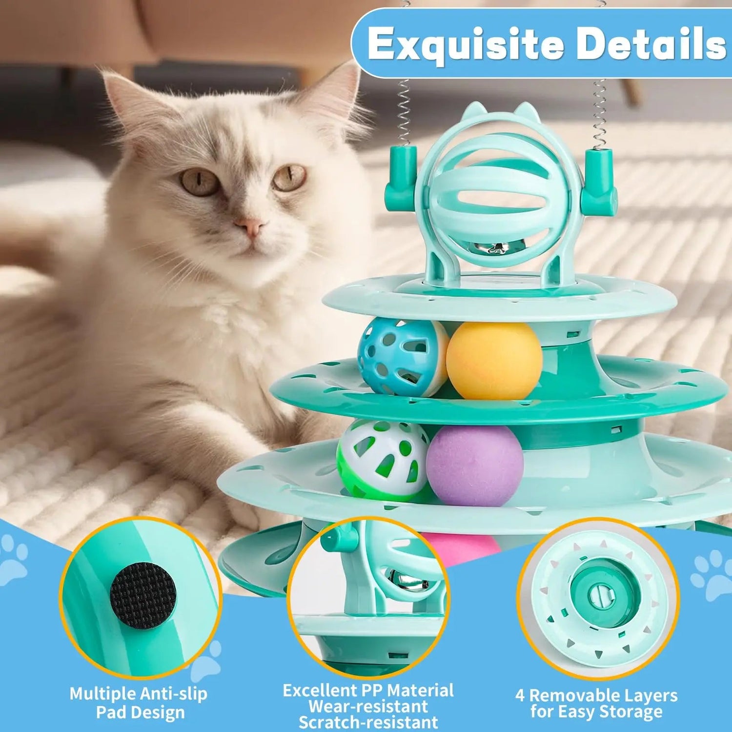 Interactive Spinning Ball Cat Toy - Digwee