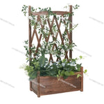 Large Wooden Elevated Garden Bed with Grid - Digwee