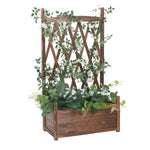 Large Wooden Elevated Garden Bed with Grid - Digwee